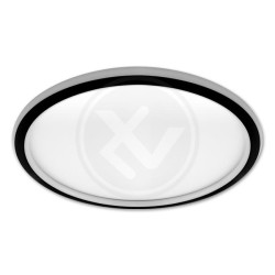 LED griestu lampa Galaxis Apollo 66W Ø40×4 cm, melna, ar tālvadības pulti