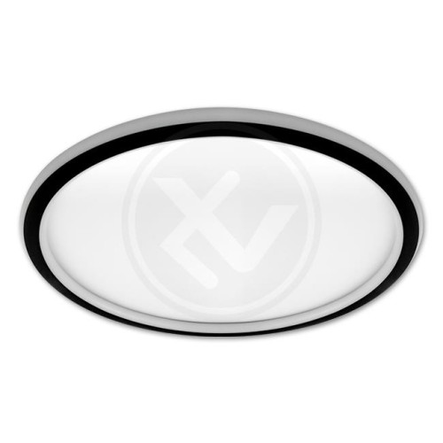 LED griestu lampa Galaxis Apollo 66W Ø40×4 cm, melna, ar tālvadības pulti
