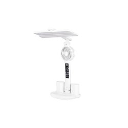 Galda lampa Summer LED 3000-6000K ar ventilatoru, balta