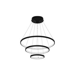 Piekaramais gaismeklis LED Coma 20/40/60 cm, 77 W, melna