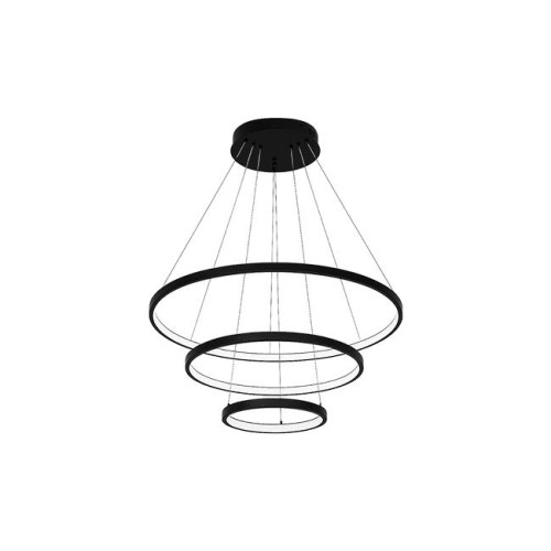 Piekaramais gaismeklis LED Coma 20/40/60 cm, 77 W, melna