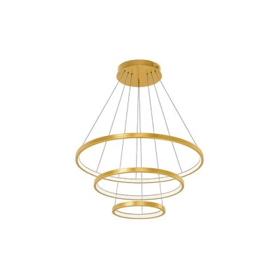 Piekaramais gaismeklis LED Coma 20/40/60 cm, 77 W, zelta krāsā