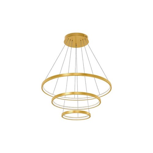 Piekaramais gaismeklis LED Coma 20/40/60 cm, 77 W, zelta krāsā