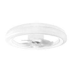 LED griestu lampa XD-LL100RW 45W ar ventilatoru ar 3 krāsu temperatūrām (3CCT) 50 cm balta