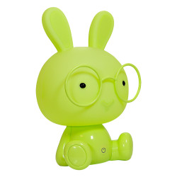 Table lamp for children room POLUX LED KROLIK green 308801